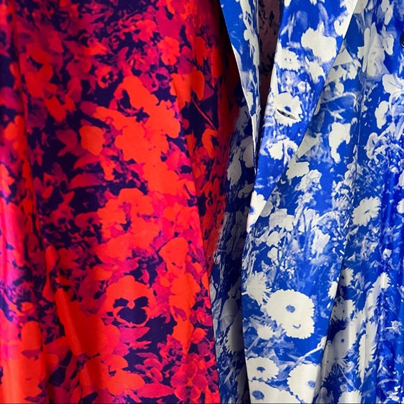 Dries Van Noten Blue Wrap Midi Floral Dress - Picture 3 of 8